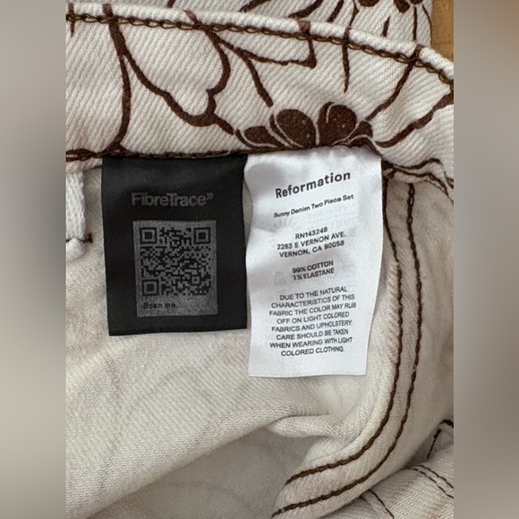 Reformation Sunny floral-print jeans , sz : 4 - Picture 12 of 13